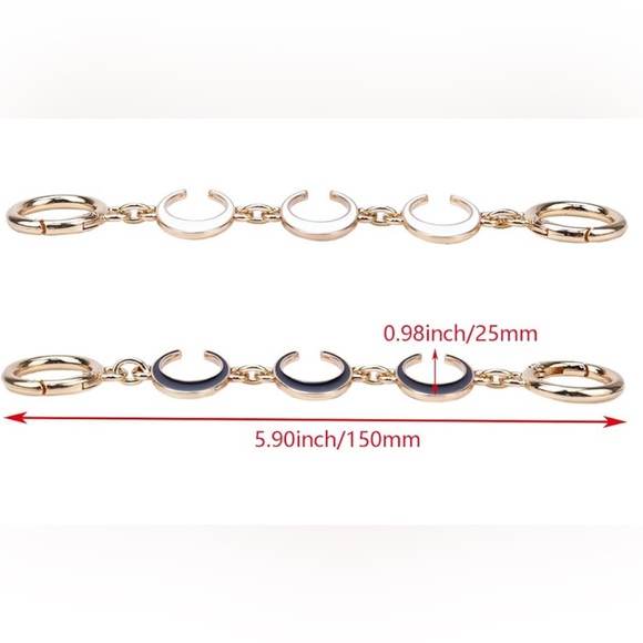 Moon Design (white & black) Bag Strap Extenders (2 Pcs.) Bundle - Picture 2 of 4